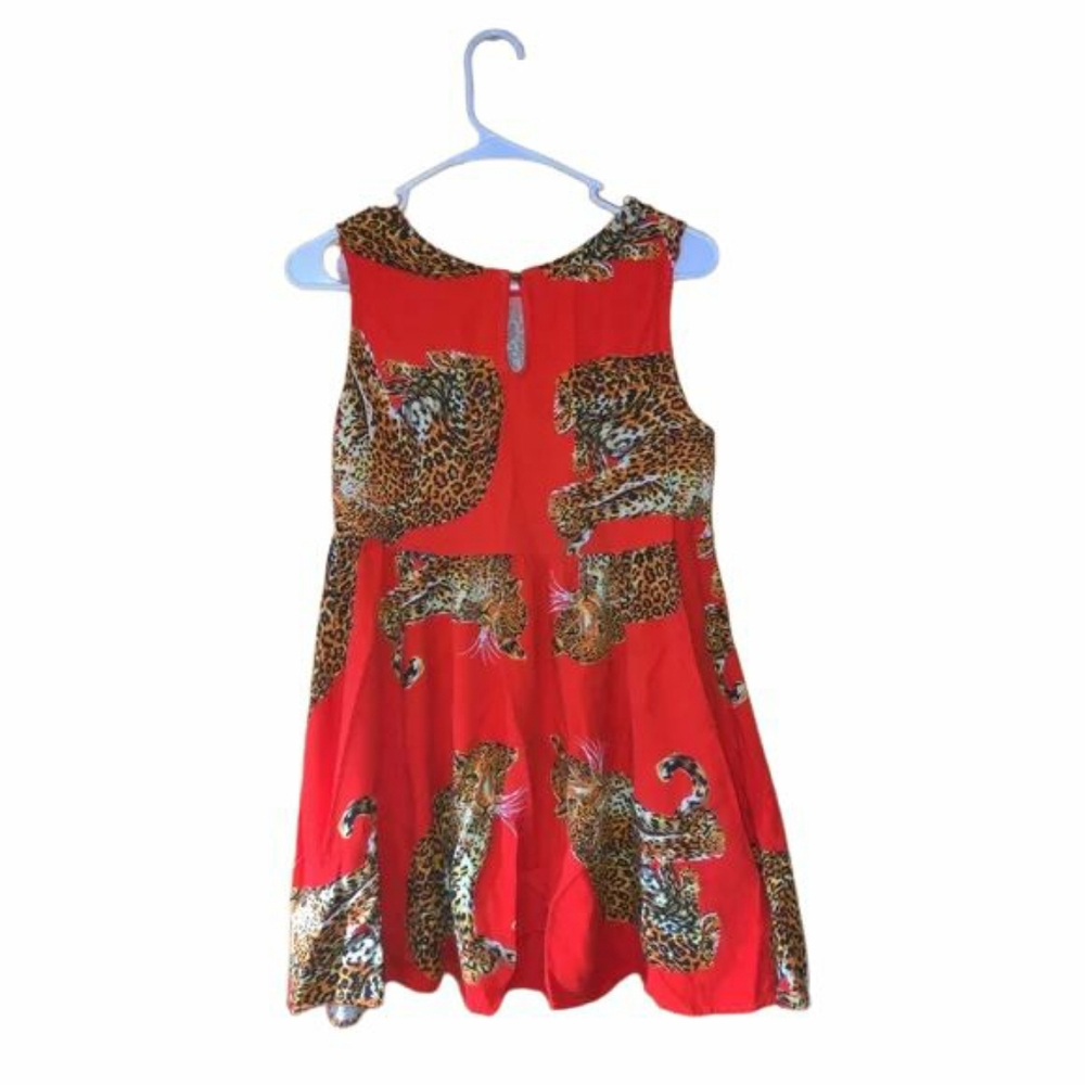 Minkpink Jaguar Red Sleevel Baby Doll Dress, Sz S - Picture 3 of 14